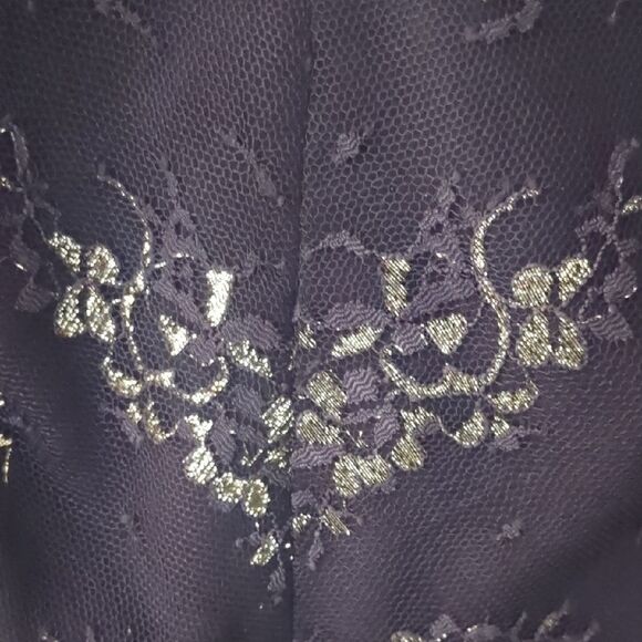 BCBG Paris Silk Slip Dress 6 Black Mesh Witchy Whimseygoth Midi Dress NWT - Picture 6 of 11